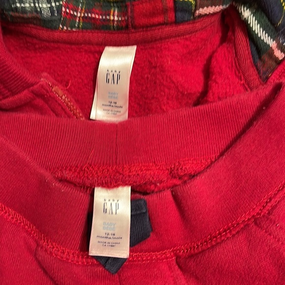 Baby Gap Red 2 piece Pants and Hoodie - Picture 4 of 4